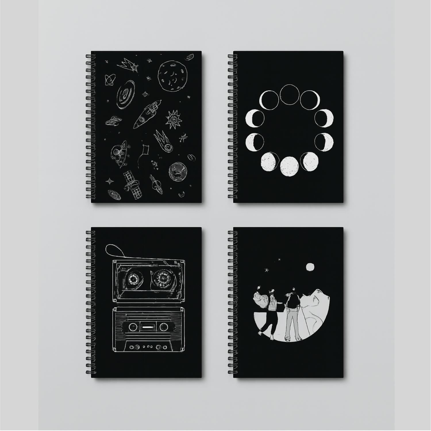 A6 Black Notebooks